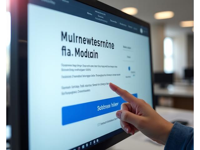 Computer scherm met een nieuwsbrief aanmeldformulier en een cursor, symboliseert abonnementen.