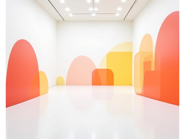 Moderne kunstinstallatie in het Stedelijk Museum