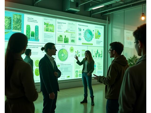 Groene startup medewerkers werken samen aan duurzame technologie