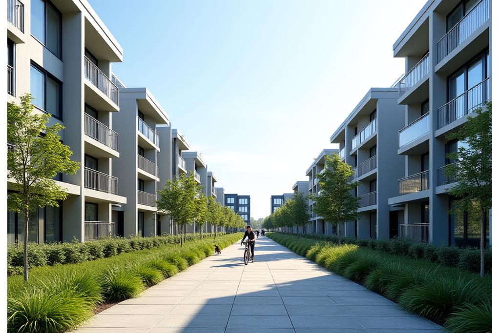 Moderne wijkrenovatie projecten in een Nederlandse stad met nieuwe appartementen en groen