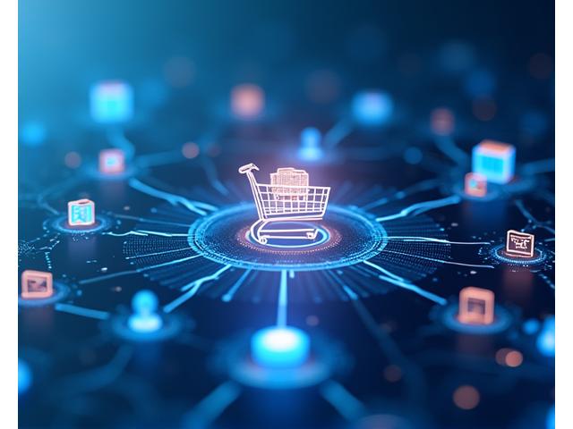 Digitale grafieken en datavisualisaties die loyaliteitsinnovaties en AI-personalisatie vertegenwoordigen