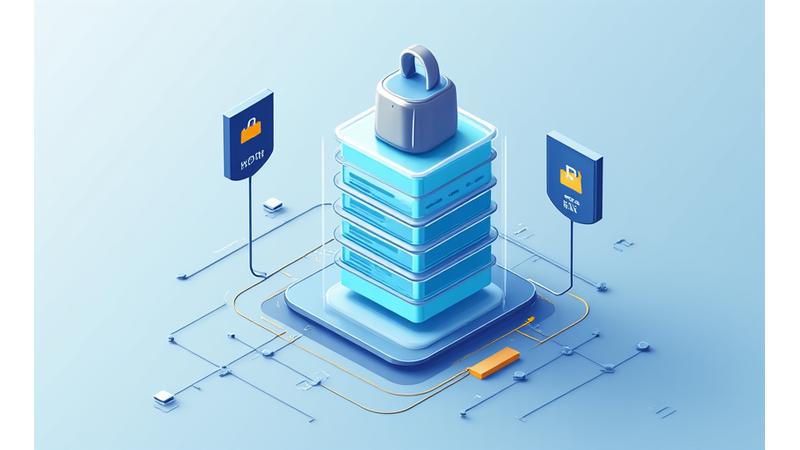 Illustratie van een veilige dataflow, met pijlen die gegevens bewegen naar een beveiligde server, omringd door slot- en schildiconen, representatief voor gegevensverzameling volgens Nederlandse privacy wetgeving.