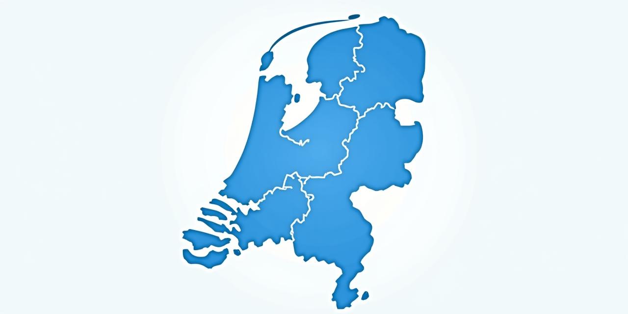 Interactieve kaart van Nederland met provinciegrenzen